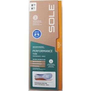 SOLE Performance Thin Shoe Insoles – Orthotic Arch Support Inserts Men's Size 8/